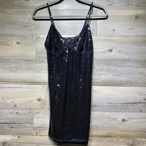 Victoria's Secret The Lacie Sequin Front Black Cami Size Medium Lace Whimsigoth